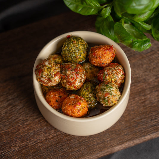 Sūrio rutuliukai aliejuje 23 % rieb.